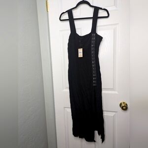 NWT The East Order Josephine Midi Dress Sexy Slit And Hook And Eye Closure Small